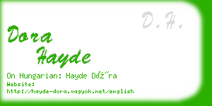dora hayde business card